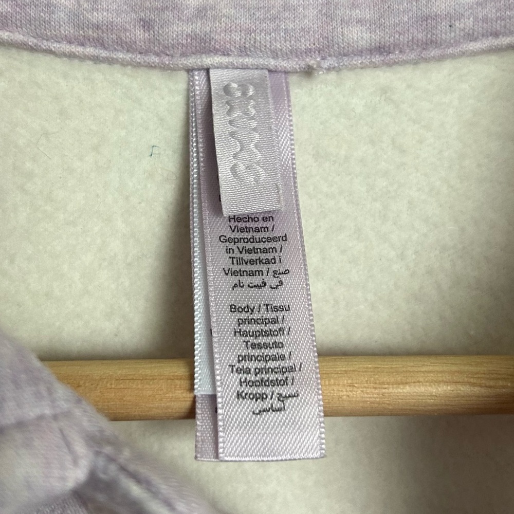 skims cotton fleece polo sweatshirt - Purple Heather - Small - Picture 10 of 11